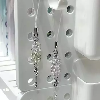 Ручная работа, цепочка для телефона с бусинами на удачу, четырехлистный клевер, подвески для сотового телефона, цветной брелок, сумка, подвеска, подвесные украшения, аксессуары зелёный