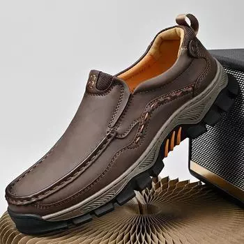 Handmade Male Stylish Flats Classic Man Leather Loafers Lightweight Men s Business Work Shoes New Male Comfortable Driving Shoe 39 чёрный