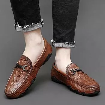 Handmade Men s Loafers Genuine Leather Slip On Driving Shoes For Men Casual Shoes Comfortable Walking Sneakers Mocassins Hombre 38