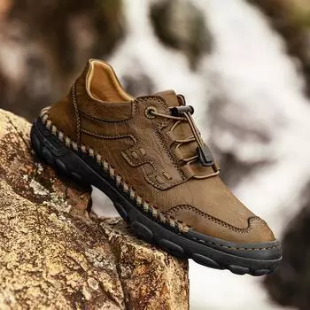 Мужские кроссовки ручной работы Slip-on, классическая мужская повседневная обувь, походная обувь для мужчин, роскошные брендовые мужские универсальные кроссовки 38 хаки