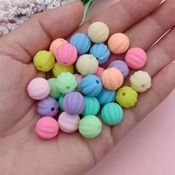 Handmade Necklace Gifts Loose Beads 12mm Bracelets Rubber Beads Jewelry Making Pumpkin DIY 30Pcs Accessories 30Pcs 12mm фиолетовый