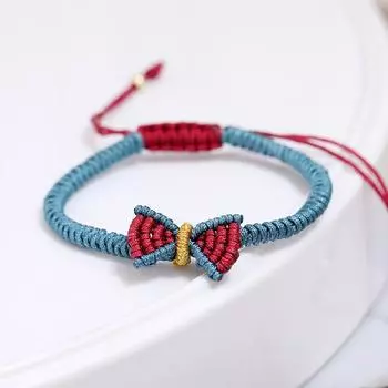 Handmade on the run princess bracelet Xiaohongshu same style Snow White bell bow woven hand rope gift female