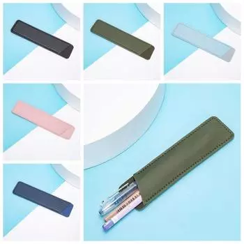 Handmade Pen Protective Bag Holder Pen Sleeve Pouch Pen Protection Cover Leather Pen Bag Student розовый