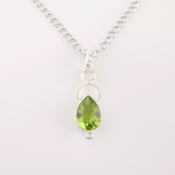 Handmade Peridot Gemstone 925 Sterling silver Jewelry Pendant 1.40 Gift For Her PP-12-8