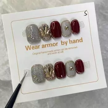 Handmade Shining Star Nail Stickers Whitening Detachable Suitable Women For XS