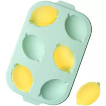 Handmade Silicone 3D Dessert Non-Stick Sugarcraft Lemon Mold Cake Decorating Tool Resin Mould зелёный