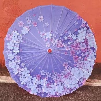 Handmade Silk Cloth Women Umbrella Waterproof Costume Parasol Hotel Ceiling Style 2