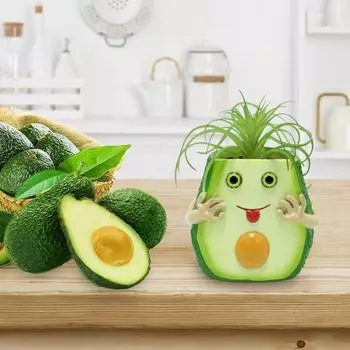 Handmade Succulents Pot Cute Cactus Planter Plant Container For Indoor Outdoor Plants Flower зелёный