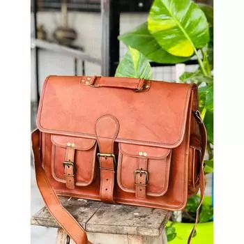 Handmade Top Choice Vintage Laptop Messenger Briefcase Bag Satchel 16 x 12 x 5 in