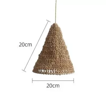Handmade Weave Jute Rope Lampshade Bohemian Style Hanging Lamp Shade For Home Restaurant Pendant Light Cover Decorations A2