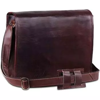 Handmade World 15-дюймовые винтажные кожаные сумки-мессенджеры, портфель для ноутбука, компьютерная сумка для мужчин и женщин 15 x 11 x 4 in коричневый