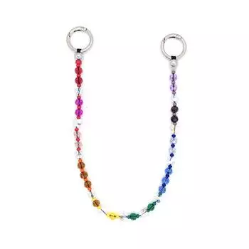 Handmade Woven Acrylic Beaded Heart Pendant: Stylish Versatile Bag Charm