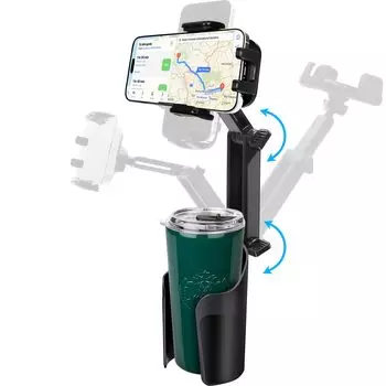 Handodo Smartphone Cup Car 360 Degree Car Cup Автомобильный смартфон совместим с держателями для стаканов от 9 до Car Cup Cup Мобильный вверх, влево и вправо Легко