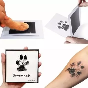 Handprint Footprint Imprint Kit Pet Souvenirs Footprint Ink Pad S красный