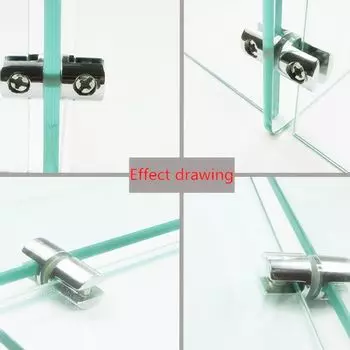 Handrail Clamps Acrylic Holder Shelves Brackets Clamps Clips Clip for Glass Clips Stainless Steel серебряный