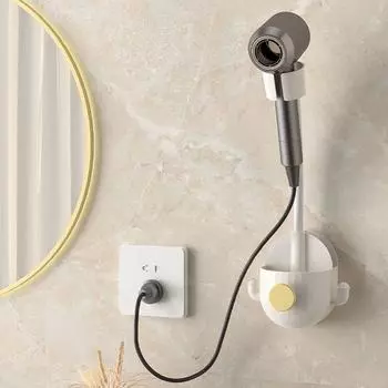 Hands Free Lazy Hair Dryer Holder Rotatable Bathroom Shelf Portable Wind Tube Organizer Women Style 2