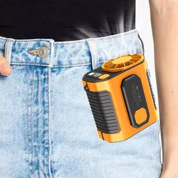 Портативный вентилятор Hands-Free для активного образа жизни на открытом воздухе оранжевый