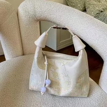 Hands In New Chinese Style Underarm Bag для женщин In Hand женская летняя вышитая сумка через плечо с текстурой Niche