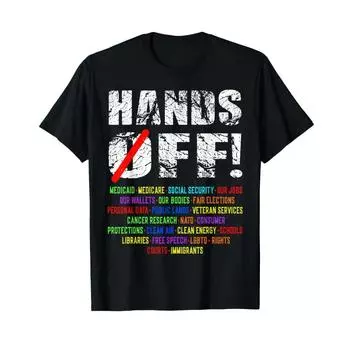 Hands Off Social Security Protest Resist Save Democracy T-Shirt S чёрный