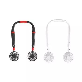 Hands портативный шейный вентилятор USB ручной вентилятор с вращением на 360 градусов белый