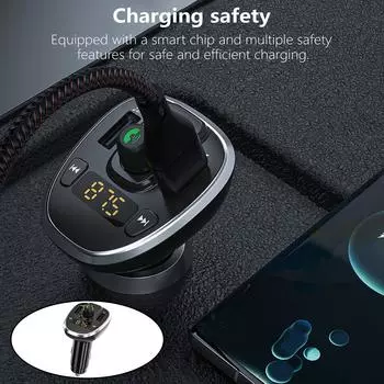 Handsfree Call Car Charges,Bluetooth-compatible FM Transmitters Radio Receiver,Mp3 Player 2USB Port Charges