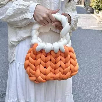 Женская пляжная сумка ручной работы, плетеная вручную, повседневная сумка в стиле бохо