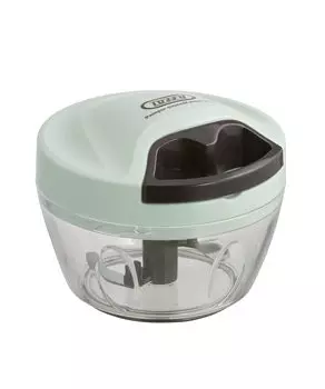 Handy Chopper Mini No Power Supply Required Manual Food Processor Chopping Chopper Food Cutter Blender Stylish Cute Easy [Toffy] K-HC1 (Pale Aqua)