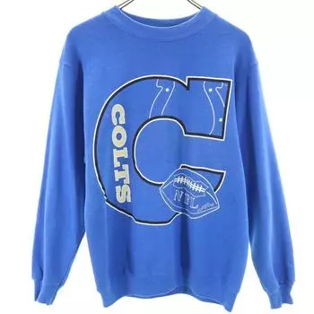 Hanes 80s 90s USA made old NFL Print Long sleeve trainer M Back brushed Men s Used