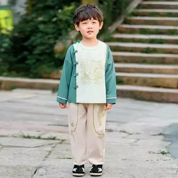 Ханфу девушка в китайском стиле тканевое летнее платье античный костюм Тан костюм супер феи платье маленькая девочка юбка русалки принцессы нижнее белье XXS