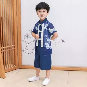 Ханфу девушка в китайском стиле тканевое летнее платье античный костюм Тан костюм супер феи платье маленькая девочка юбка русалки принцессы нижнее белье XXS