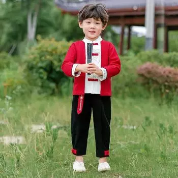 Ханфу девушка в китайском стиле тканевое летнее платье античный костюм Тан костюм супер феи платье маленькая девочка юбка русалки принцессы нижнее белье XXS