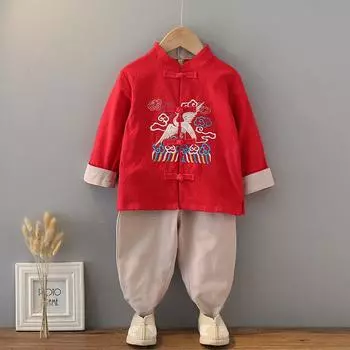 Ханфу девушка в китайском стиле тканевое летнее платье античный костюм Тан костюм супер феи платье маленькая девочка юбка русалки принцессы нижнее белье XXS