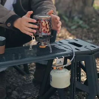 Hang Gas Canister To Camping Tables Hook for Camping Stainless Steel Hook Hanger Holder Butane Gas Tank Accessories серебряный