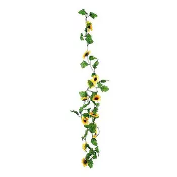 Hanging Artificial Flowers Plants Sunflowers Leaf Vine Wall Mounted Housewarming Gift Living Room Kitchen Balcony