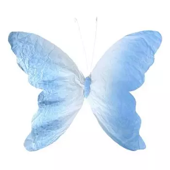 Hanging Artificial Paper Butterfly 30cm Baby Shower Decoration NEW Party Decoration Wedding Venue синий