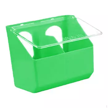 Hanging Box Pigeon Feeder Heavy Duty Two Hole Dove Bird Feeding Case Food for Canaries, зелёный