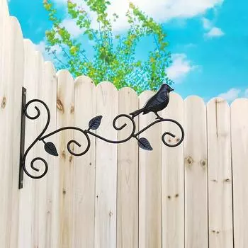 Подвесной кронштейн Крючки Вешалка настенная Птица Цветник Садовый горшок Корзина Кашпо Фонарь Металлическая кормушка Звон Крючок для крепления на ветру