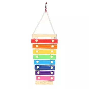 Hanging Chicken Sound Toy Parrot Rooster Pecking Xylophone Toy Decor with Different Sounds