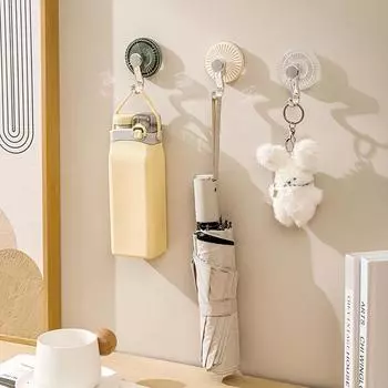 Hanging Hooks Bathroom Towel Hanger Hook Wall Coat Rack Suction Cup Hook With No Punching on the Back of Bathroom Door