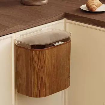 Hanging Kitchen Trash Can Cabinet Wastebasket Space Saving under Sink Compost Bin 25.5cmx16cmx19cm