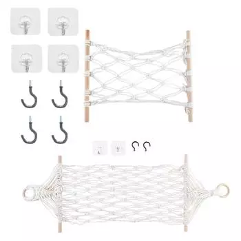 Hanging Macrame Fruit Vegetable Hammock Boho Fruit Basket for Onion Potato Bread Banana Hanging Fruit Basket Hanging Mesh Bag