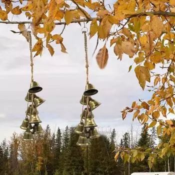 Hanging Metal Wind Chime Retro Iron Cow Bells Witchy Pagan Supplies Witch Bells Door Knob Style 1
