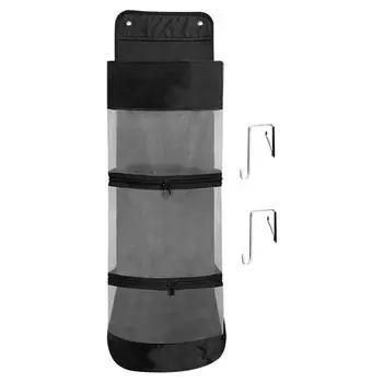 Hanging Organizer Basketball Hanging Bag Metal Hooks Football Storage Basket Tennis Pickleball