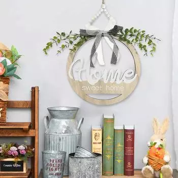 Hanging Pendant Window Wall Crafts Courtyard Bowknot Creative Wooden Ornaments Beads Garden Door Home Decorations