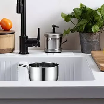 Hanging Sink Strainer Basket Colander Stainless Steel Diameter 13.5cm