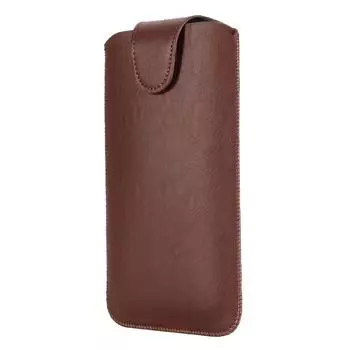 Hanging Storage Bag Bum Bag Portable Phone Pouch Mobile Phone Case Waist Fanny Pack Waist Bag brown-4.7inch