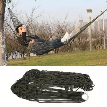 Hanging Swing Bed Swing Hammock Camping Hammock Nylon Mesh Hammock Outdoor Hammock Hanging Hammocks армия зеленый