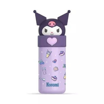 Hangyodon Kuromi Water Vacuum 316 Stainless Commuting to Cold Heat Character Celebration Bottle, Thermos, Children s Gift, Insulated, 350ml, Steel,