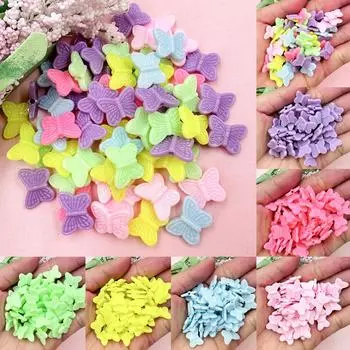 Hanmade 10,8*12,4 мм браслеты серьги ожерелье 100 шт модные ювелирные изделия изготовление акриловых самодельных бусинок ювелирные аксессуары бабочка зелёный