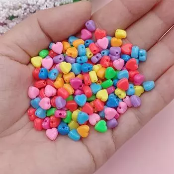 Hanmade 200/300 шт. Самодельный браслет из акрила, бусины-макаруны, материал для ожерелья, ручная работа, любовь, пятиугольные дисперсионные бусины, ювелирные бусины, Звезда, тыква 300pcs Pentagram